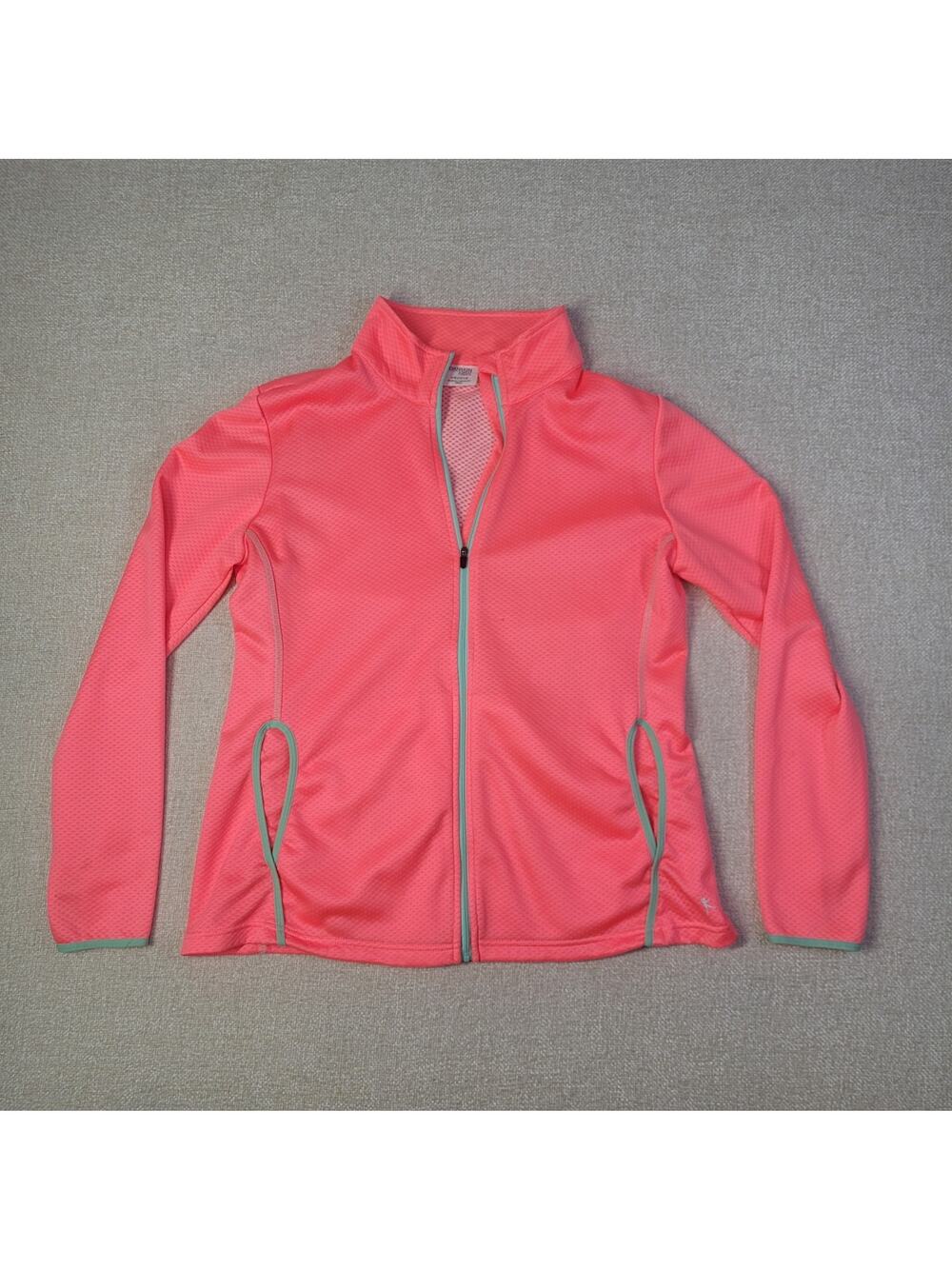 Womens Danskin Now Pink Size Large Zippered Lightweight Jacket Preowned